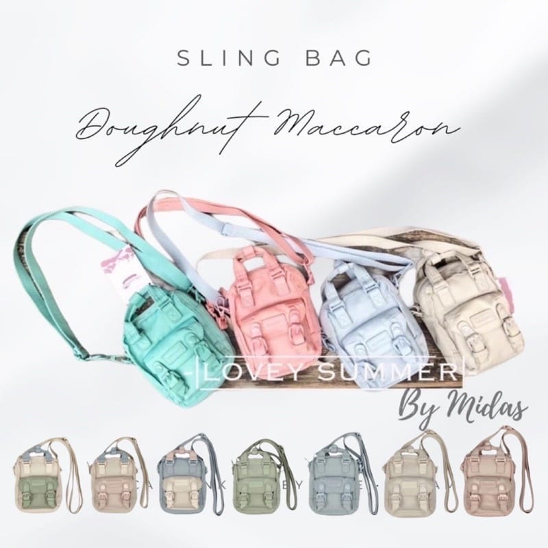 3.3 CRAZY SALE !! TAS SELEMPANG / SLINGBAG DOUGHNUT MACCARON