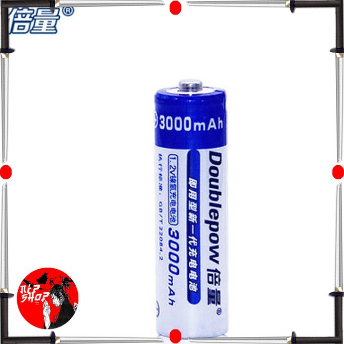 DOUBLEPOW Baterai Cas Ni-MH AA Rechargeable 1.2V 3000mAh 1 PCS - White