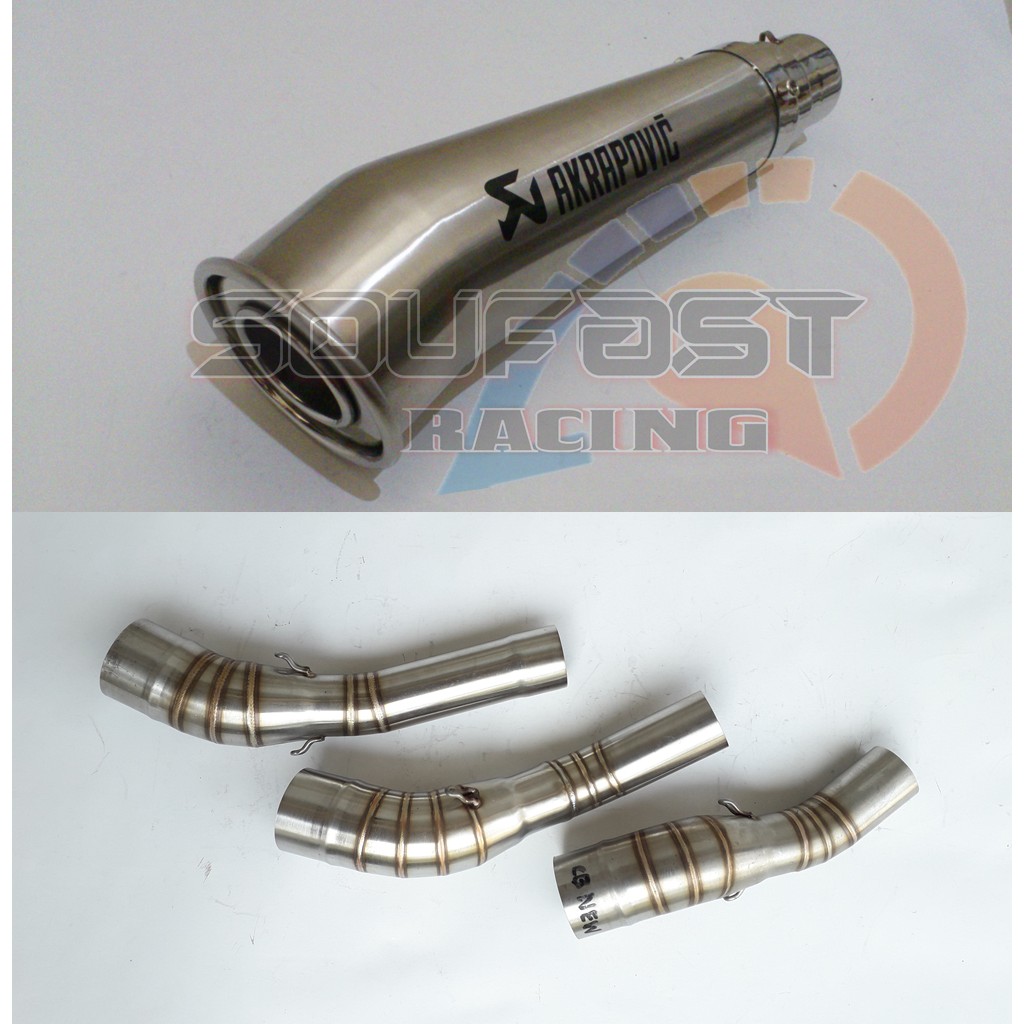 knalpot racing all new cbr150r cbr150r new cb150r slip on knalpot akrapovic megaphone