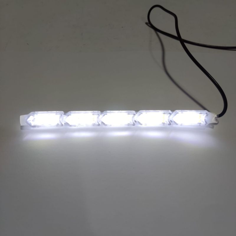 Lampu LED DRL running 2warna 15cm DRL alis kristal 15cm senja&amp;sen