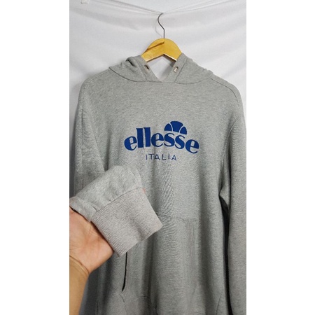 ellesse hoodie grey spellout original size L fi to XL (75CM×56CM)