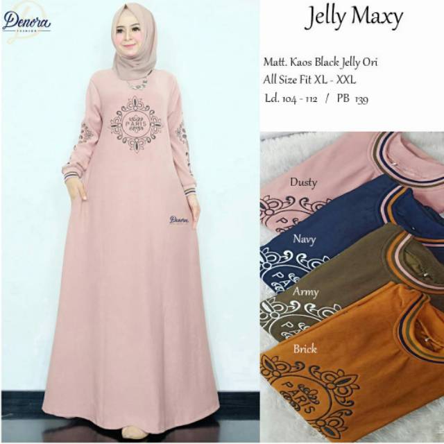 GAMIS JELLY MAXY KAOS BLACK JELLY BY DENORA