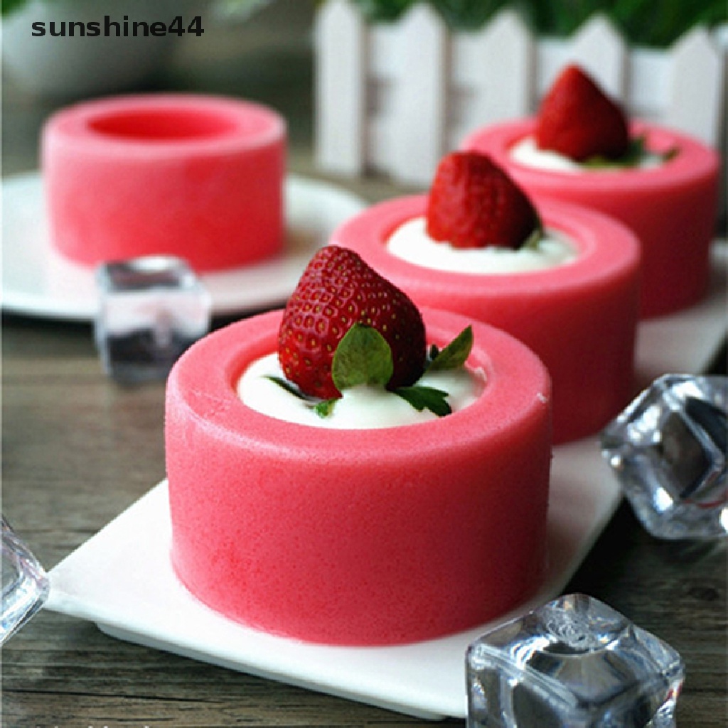 Sunshine Cetakan Puding / Kue / Mousse / Dessert 6 Sekat Bahan Silikon