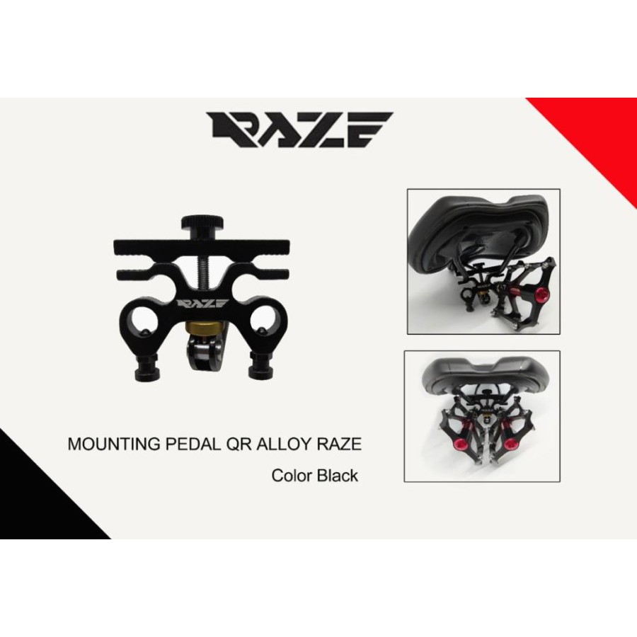 mounting pedal QR quick release alloy raze gantungan pedal sepeda