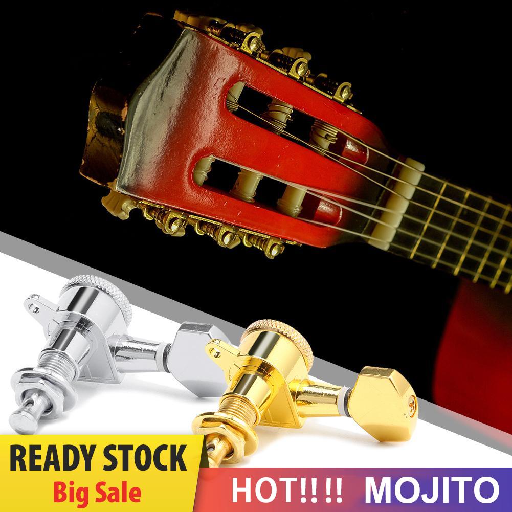 Mojito*6pcs 6R Inline Guitar String Peg Locking Tuners Tuning Pegs Machine Heads