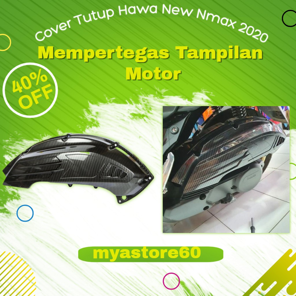 Cover Tutup Hawa New Nmax 2020 Carbon NEMO / Cover Filter Hawa Nmax Aksesoris Nmax 2020 Variasi Nmax