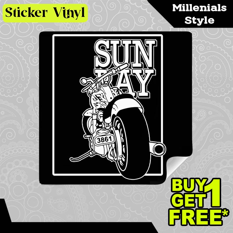 

Stiker Sticker Beach Side Sunday Gambar Unik Desain Keren dan Kekinian Aesthetic Bahan Vinyl Satuan Anti Air