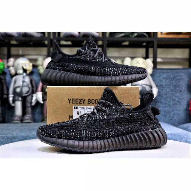 Sneaker ADIDAS Yeezy V2 Boost SPLY 350 Static Reflective Black Perfect Kick PK Original Sepatu Murah