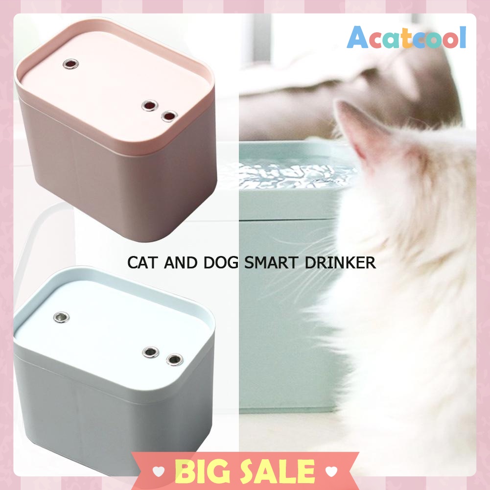 Pet Smart Water Dispenser Cat Dogs Automatic Water Fountain with USB Cable