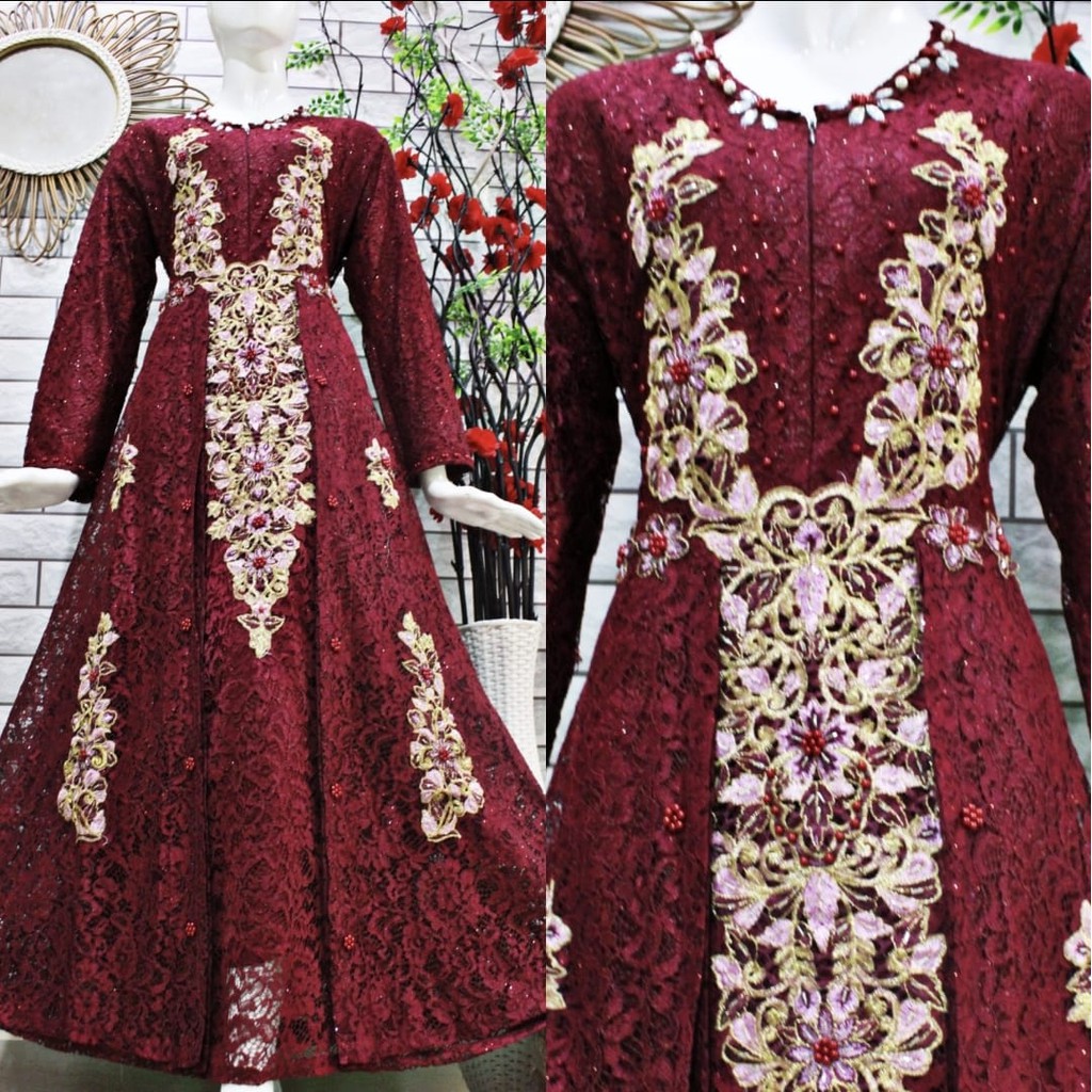 AM_FASHION>> GAMIS KAYLA BORDIR GAMIS BORKAT GAMIS PESTA DRESS PESTA BROKAT PAYET TERBARU-03