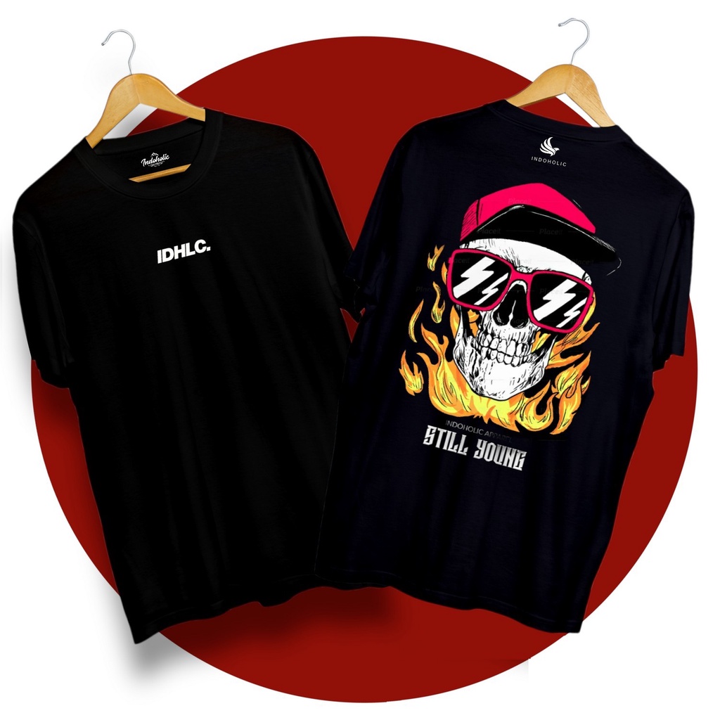 Indoholic kaos pria kaos wanita kaos distro baju kaos pria kaos oversize kaos polos H&amp;M Kaos Cewek Kaos Murah Nasa Kaos Surfing Original Young Skull