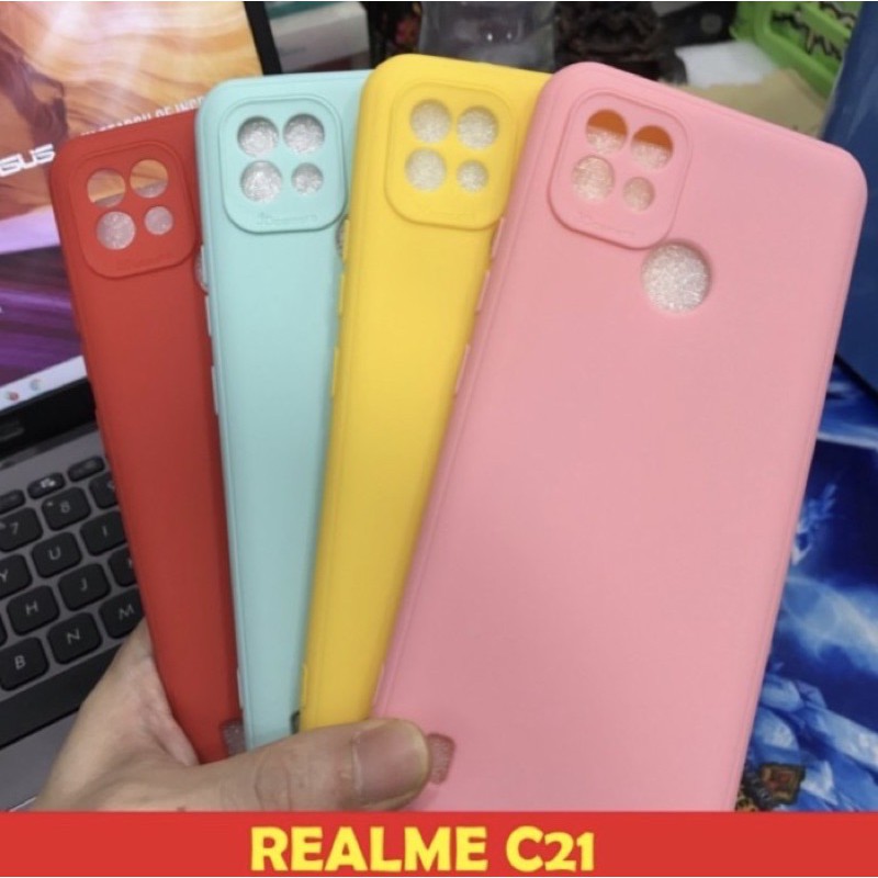 Case Realme C21 New - Softcase Candy Tpu Liquid Silikon Macaron Case - UA