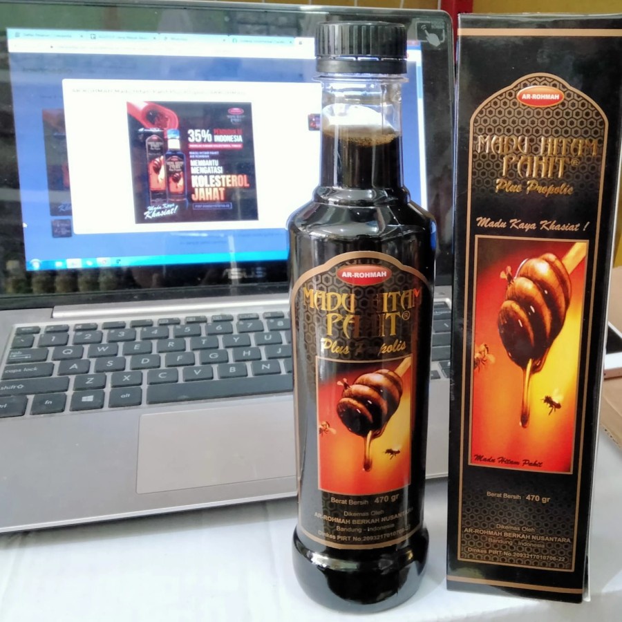 

Madu Hitam Pahit AR-ROHMAH plus propolis madu ar rohmah 470gr