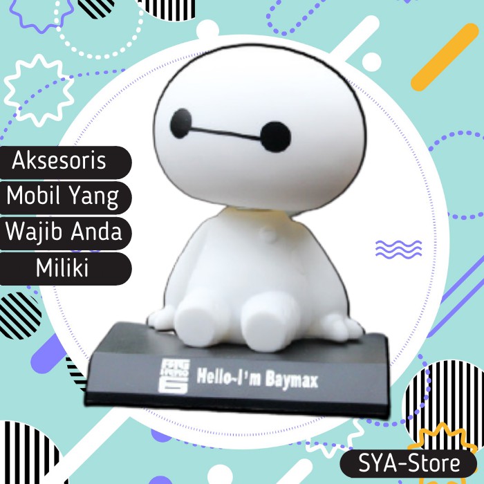 Aksesoris Calya Dashboard Dasbor Variasi Mobil Fortuner Pajero Agya Brio Action Figure Boneka Baymax