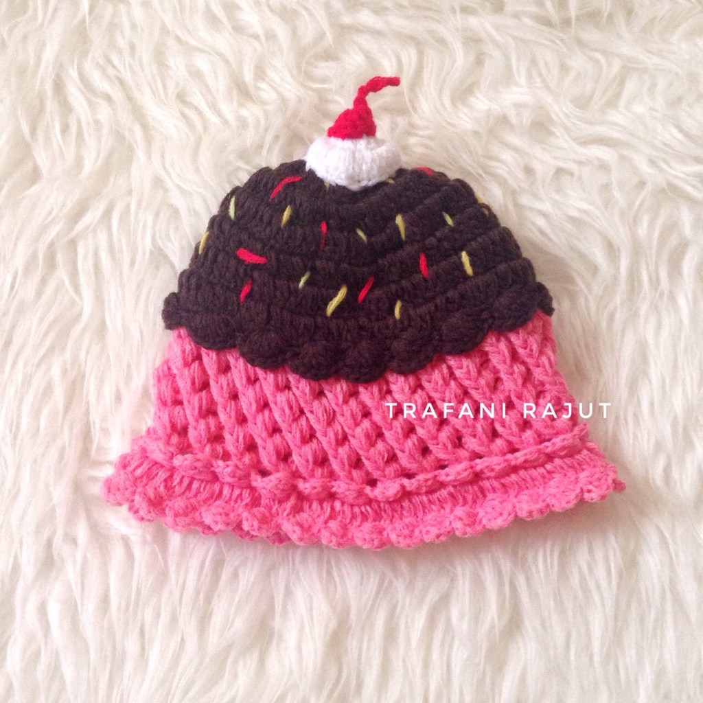 topi rajut custom model