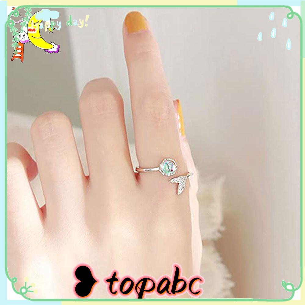 TOP Jewelry Fish Foam Ring Fashion Pker Open Rings Women New Glass Glaze Humanfish Foam Net Red Tail Ring