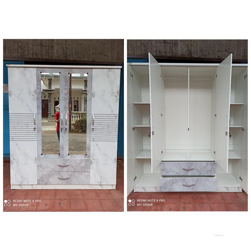 almari partikel 3 pintu