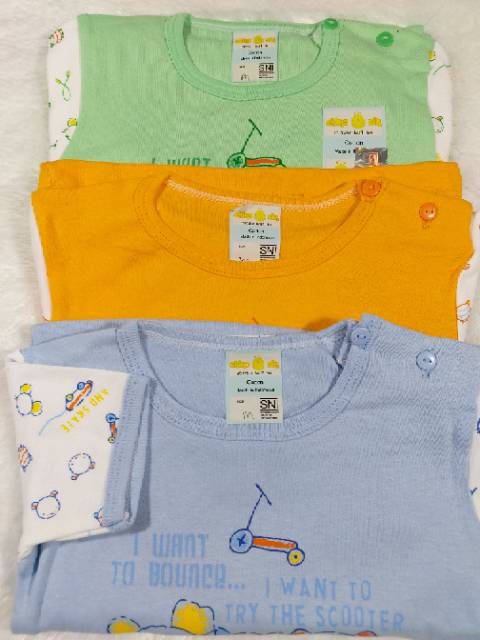 3 set Baju setelan Pendek  Chiko Cik bahan kaos katun Size M-L