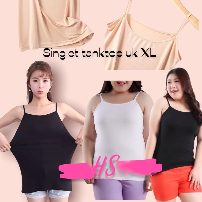 ATASAN SINGLET WANITA POLOS/TANKTOP SINGLET FIT XL