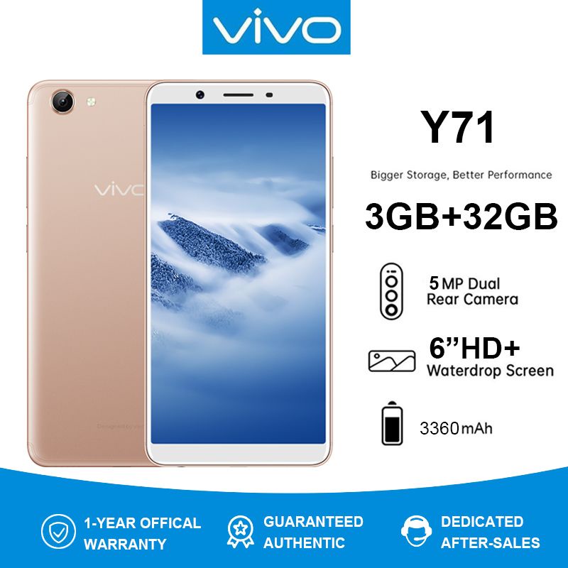 HP VIVO Y71 MURAH/BARU/ORI RAM 6/128GB &amp; 4/64GB [Dual Sim©13MP+Layar6inci+3360mAh] FULLSET GARANSI 1TAHUN