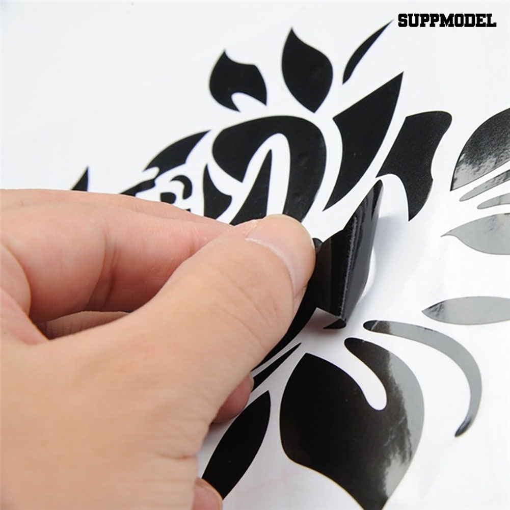 Stiker Decal Reflektif Motif Bunga Mawar Untuk Dekorasi Body / Jendela Mobil