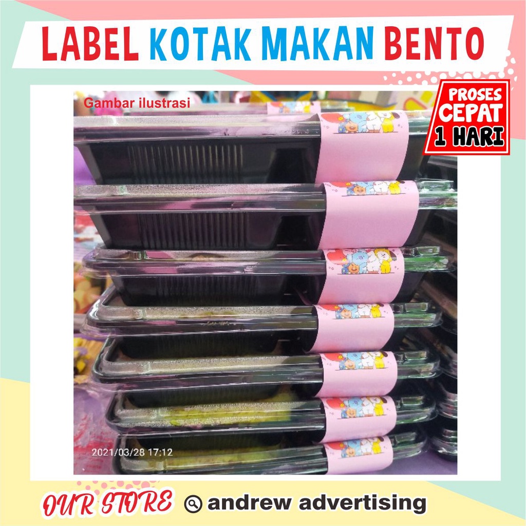 LABEL BENTO / LABEL AQIQAH / LABEL NASI BENTO ULTAH MURAH