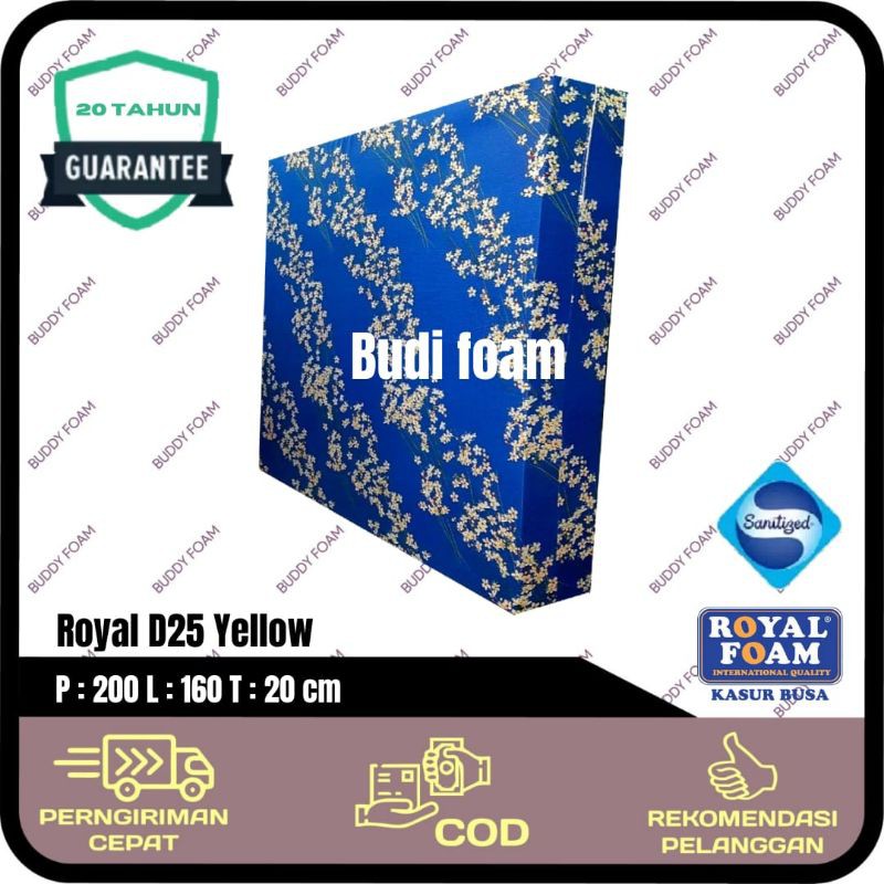 ROYAL FOAM Kasur Busa Royal d25 size 200 x 160 x 20 cm