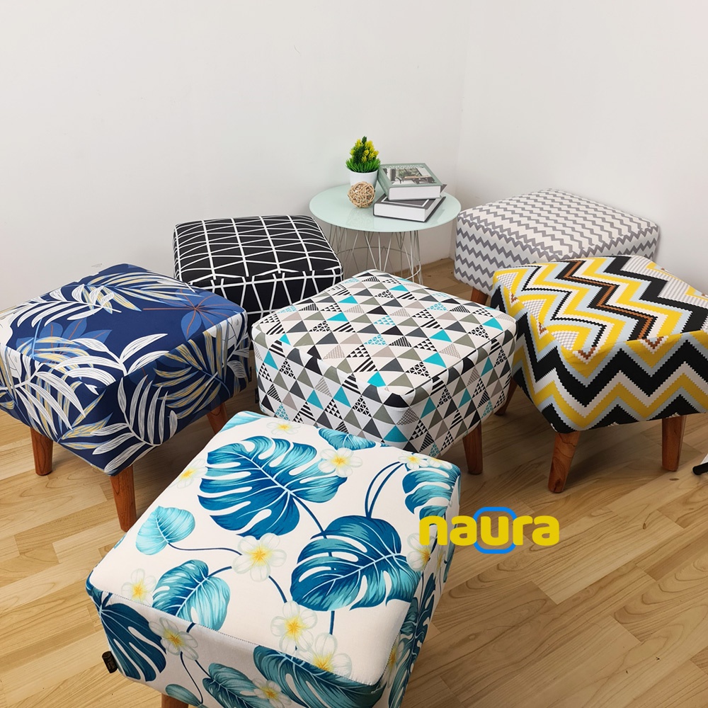 SOFA KOTAK / SOFA STOOL / POUFT / KURSI STOOL LAPIS KAIN KATUN