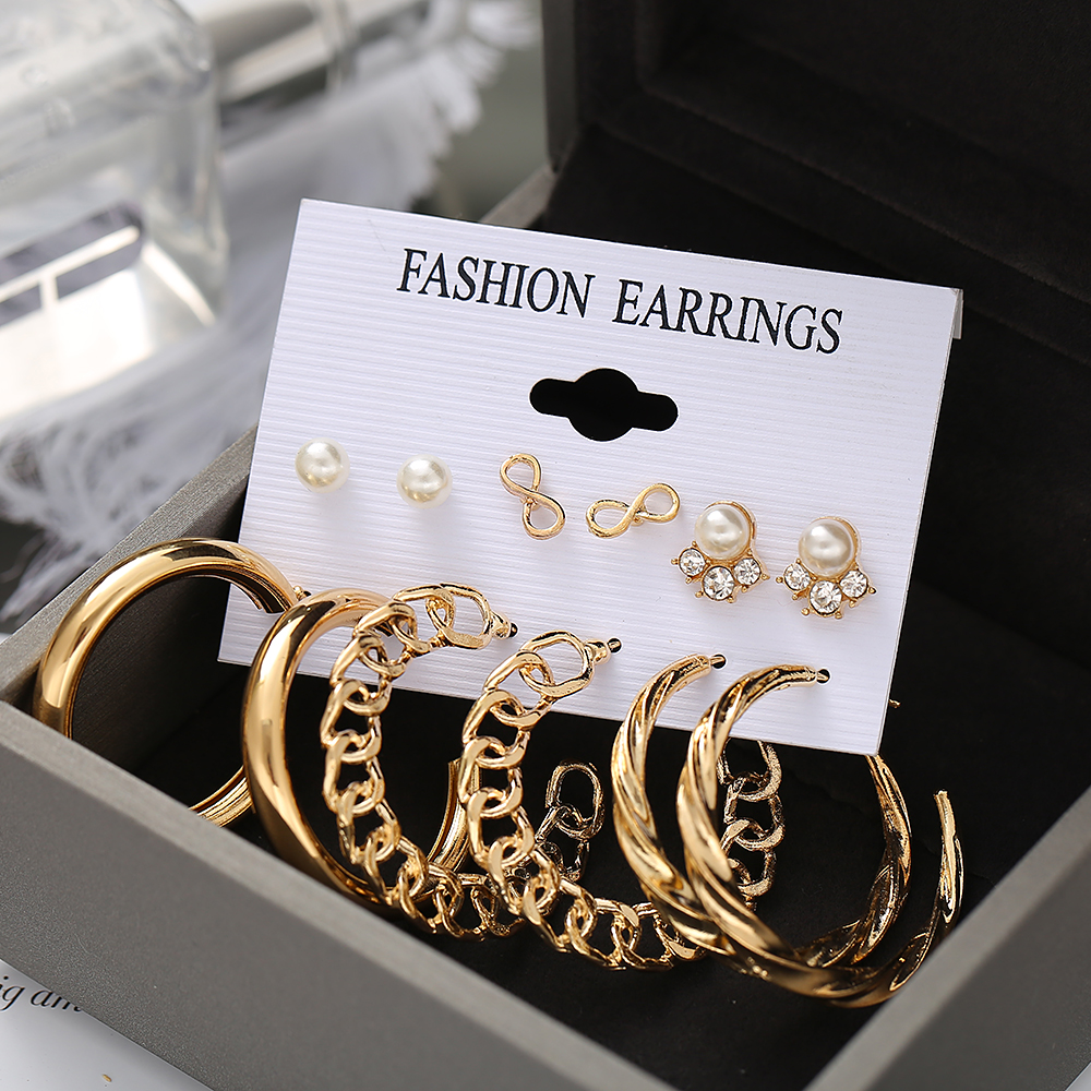YEEZII Anting Bentuk Kupu-Kupu Bulan Bintang Geometris Bahan Zirkon Gaya Retro Untuk Wanita