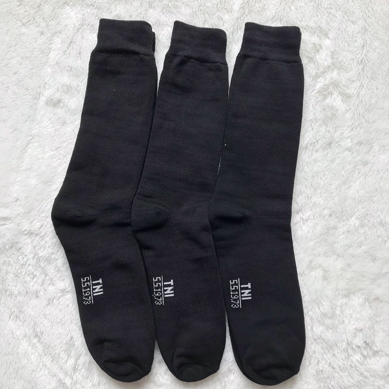 SATU PASANG Kaos Kaki Pria PDL TNI Hitam Bahan Tebal