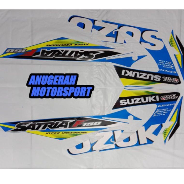 ☟ Striping / sticker lis body Satria Fu facelift FL biru moto GP 2015 ➢