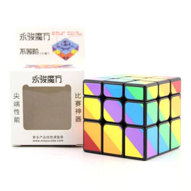 Rubik Yong Jun 3x3x3 Rainbow Mirror Fast and Smooth Rubix