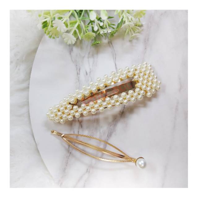 Hair pin Pearl - jepitan mutiara - B957