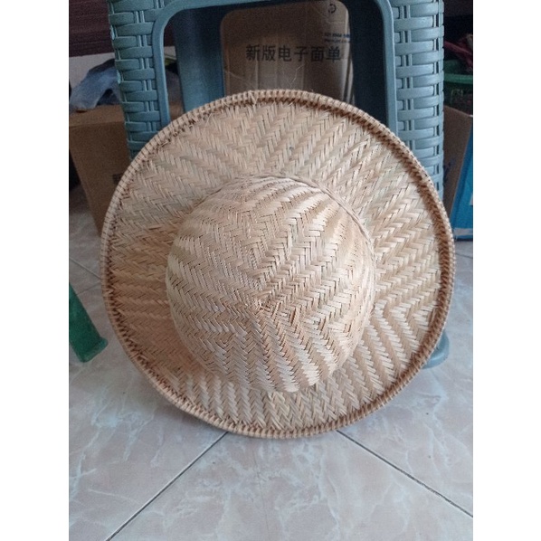 Topi anyam jerami / topi jerami / topi karnafal / topi petani / topi pantai / topi anyam unik