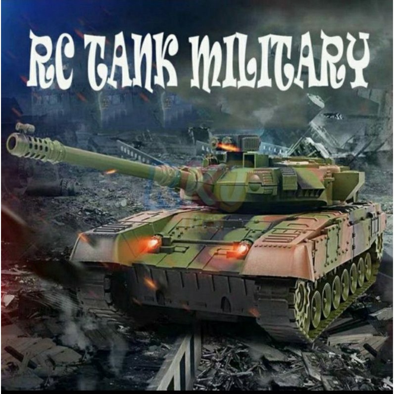Mainan anak Rc mobil TANK MILITARY
