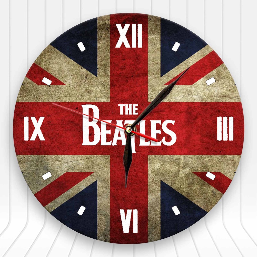 JAM DINDING KAYU UNIK BAND THE BEATLES - DEKORASI RUANGAN KAMAR - HADIAH ULANG TAHUN - BTLS S1-01BTLS-05