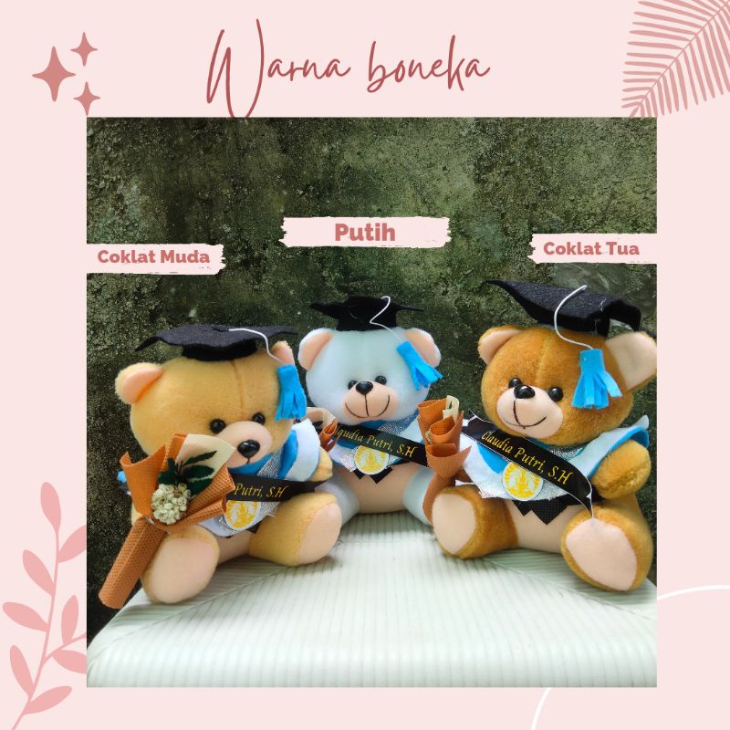 Boneka Beruang Wisuda