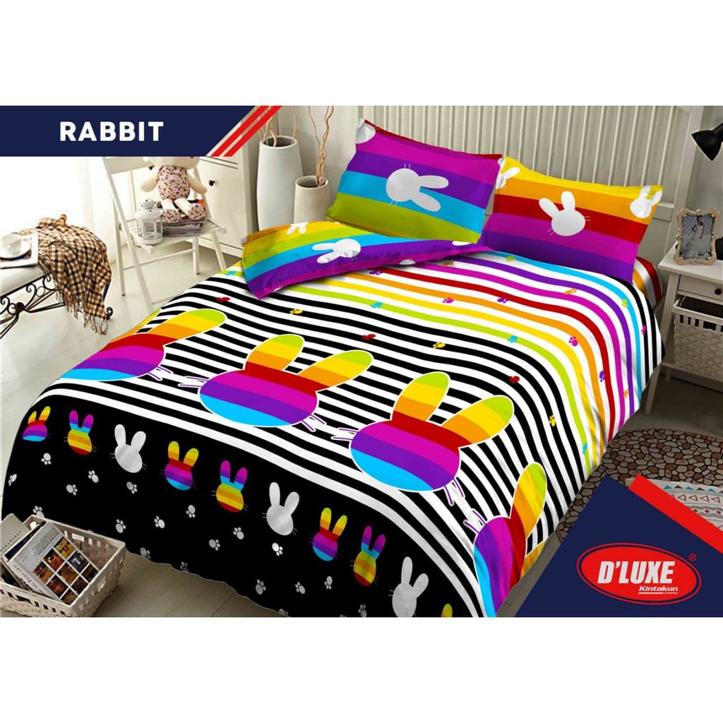 SPREI KINTAKUN RABBIT No.1 KING 180 SEPRAI KELINCI PELANGI RAINBOW