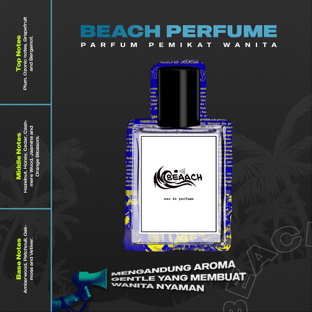 BEACH PARFUME PEMIKAT WANITA PARFUM PRIA ORIGINAL PEMIKAT WANITA FARFUM WANGI TAHAN LAMA