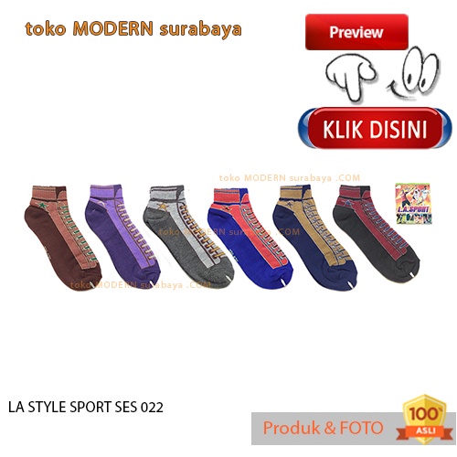 Kaos kaki pendek mata kaki dewasa LA STYLE SPORT SES 022