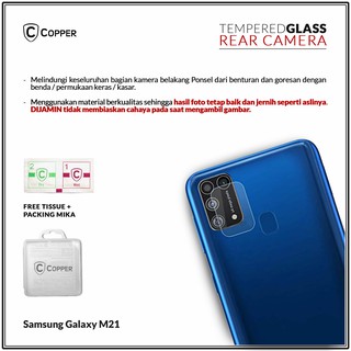 Samsung Galaxy M21 - COPPER Tempered Glass Kamera