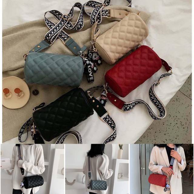 JT10164 TAS IMPORT || TAS SELEMPANG FASHION || TAS WANITA TERBARU MODEL TABUNG