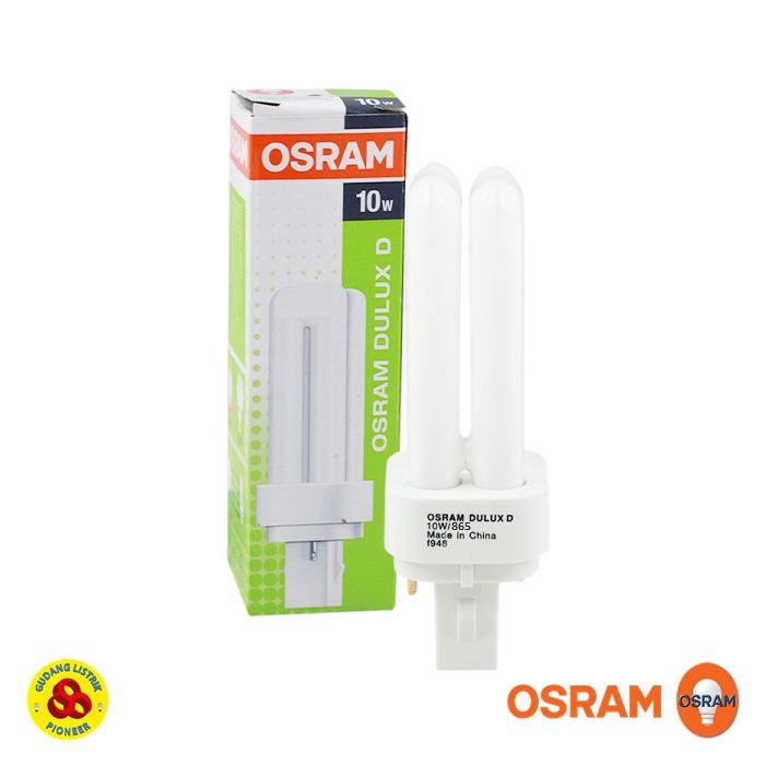 Osram Lampu Dulux D 10W 865 Putih 2P PL-C Bohlam PL - C 10Watt 86 2PIN