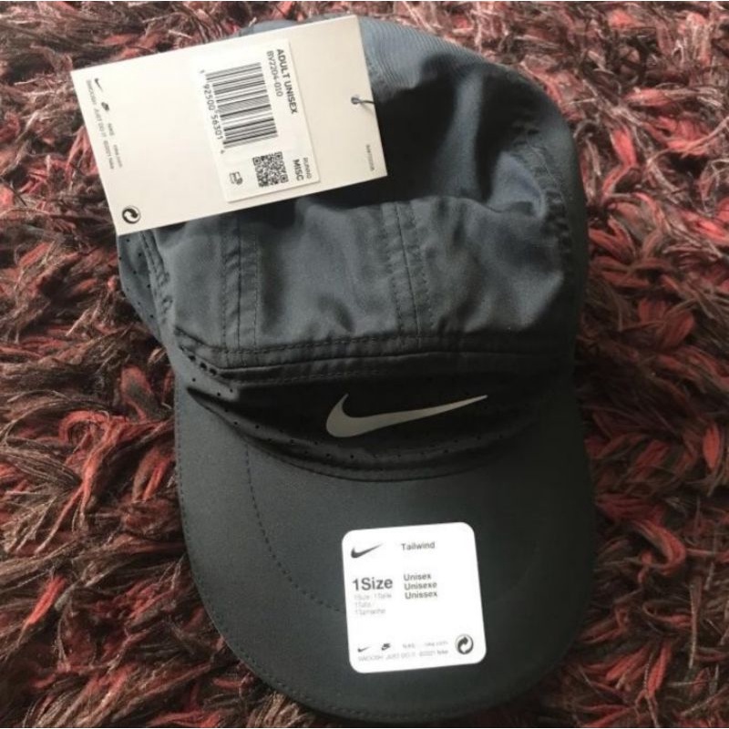 Nike AeroBill Tailwind Elite Cap Black BV2204-010 Topi Running Lari Original