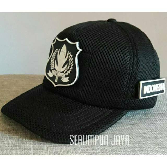 TOPI SECURITY LOGO PUTIH BESAR - TOPI SECURITY LOGO PUTIH BESAR 3PATCH JARING DOBEL MESH VELCRO