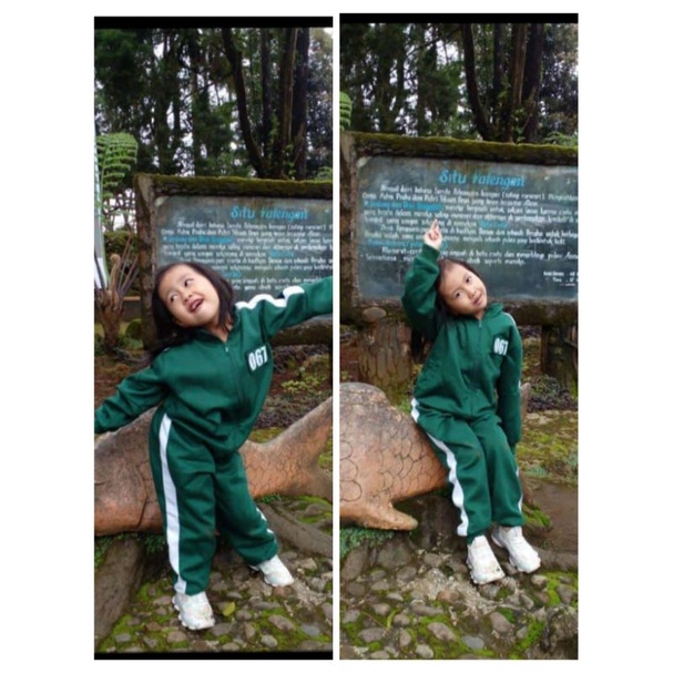 SETELAN JAKET  SQUID GAME anak 2 sampai 12 thn