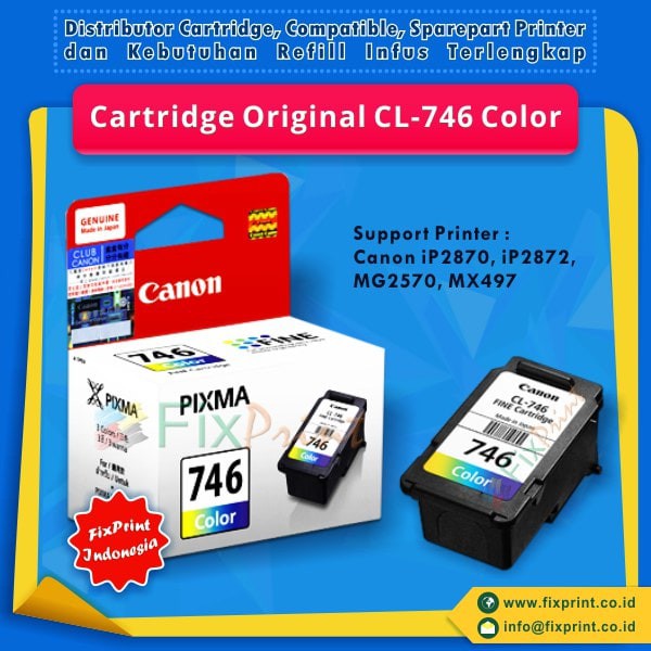 Cartridge Original Canon CL-746 CL746 746 Color- Tinta Printer Canon FPJNew2054