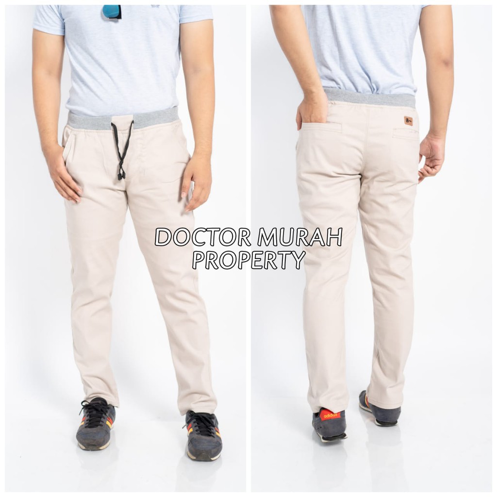 VIRAL hits CELANA CHINO RIB PINGGANG 27 - 44 KARET RIP dickies