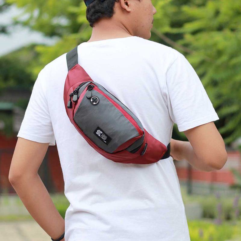 Tas Salempang Pria Waistbag Slingbag Premium Garansi Original