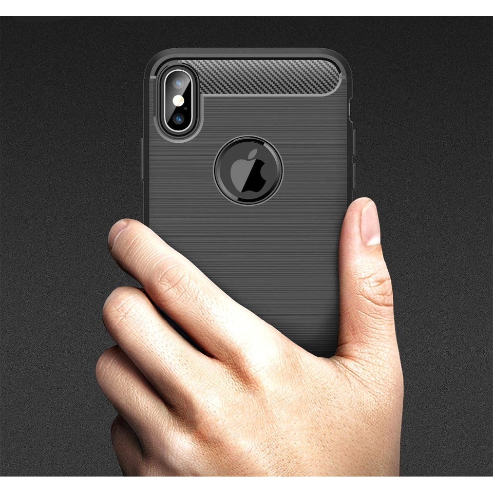 Case Iphone XS Max - Softcover Armor Case Carbon Iphone XS Max